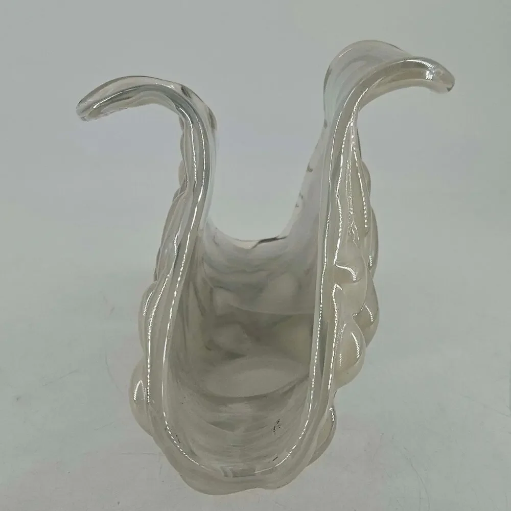 Unique Hand blown Studio Art Glass Letter or Napkin Holder